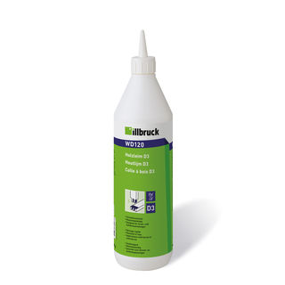illbruck WD120502418 WD120 Wood Glue D3 1KG, transparent
