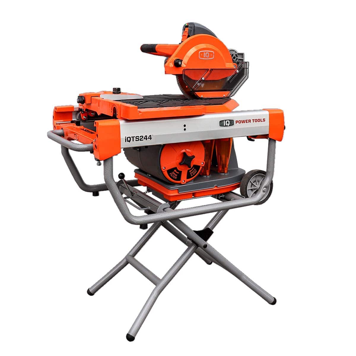 iQ Power Tools iQTS244 CE - Tile cutting machine with integrated dust control system + Undercarriage