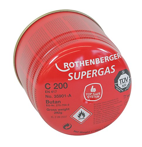 Rothenberger 035901-A Gas cartridge C 200 TSS, A, m. Safety system
