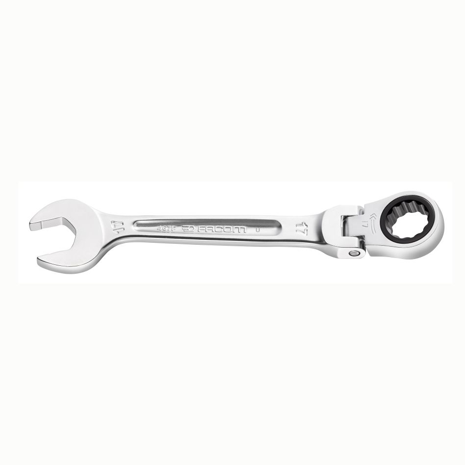Facom 467BF.15 Hinged non-slip pin ratchet wrench 15 mm metric sizes