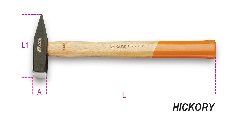 Beta 013700070 1370 2000 Locksmith hammers wooden handle