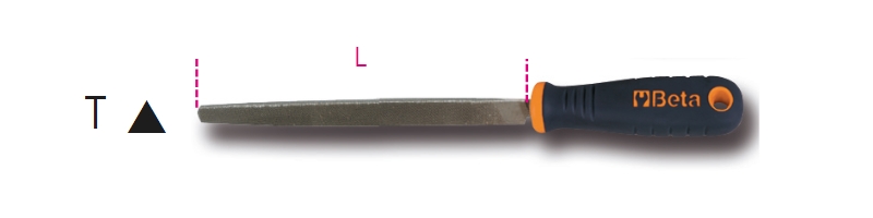 Beta 017190024 1719BMX6/T Sweet file, triangle with handle 150 mm
