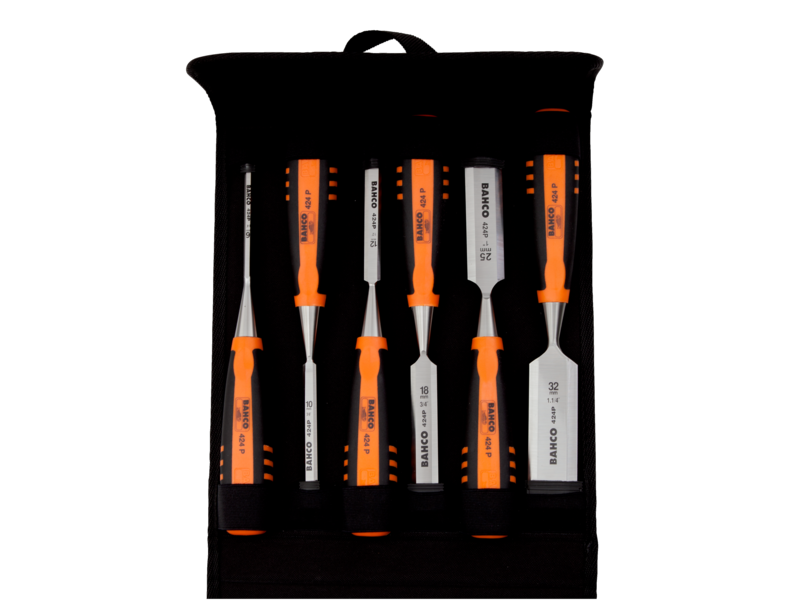 Bahco 424P-S6-PP Professional chisel set  in canvas holder, 6-piece