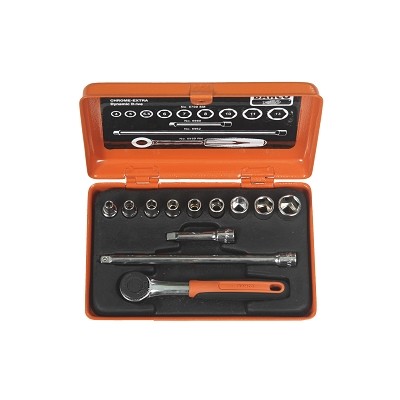 Bahco 6712RN Socket set 1/4" Metric 4-13 mm 12-piece