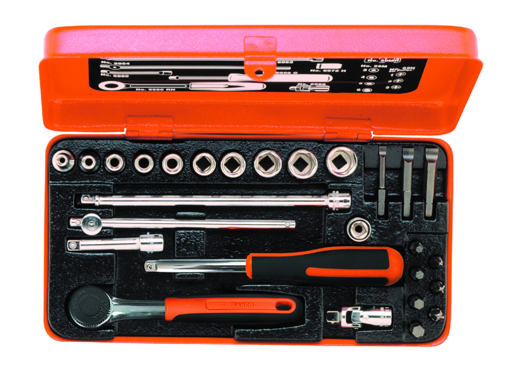 Bahco 6715GE Socket set 1/4" Metric 4-14 27 pieces