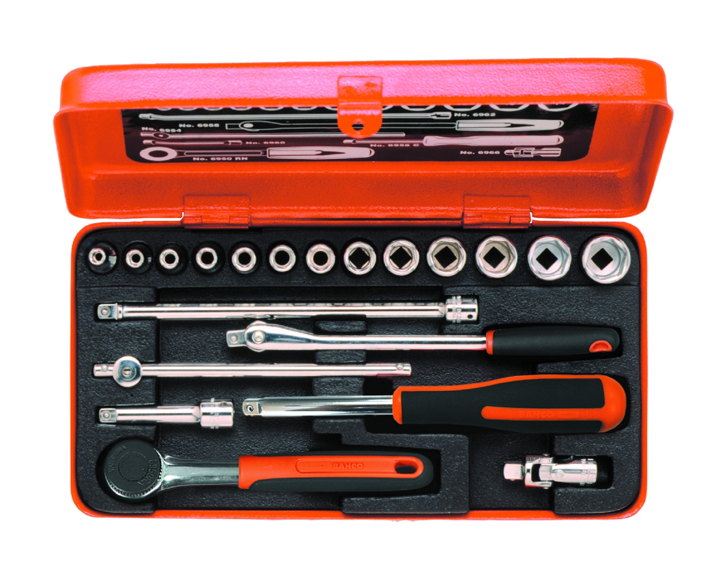 Bahco 6715MG Socket set 1/4" Metric 4-14 mm 20-piece