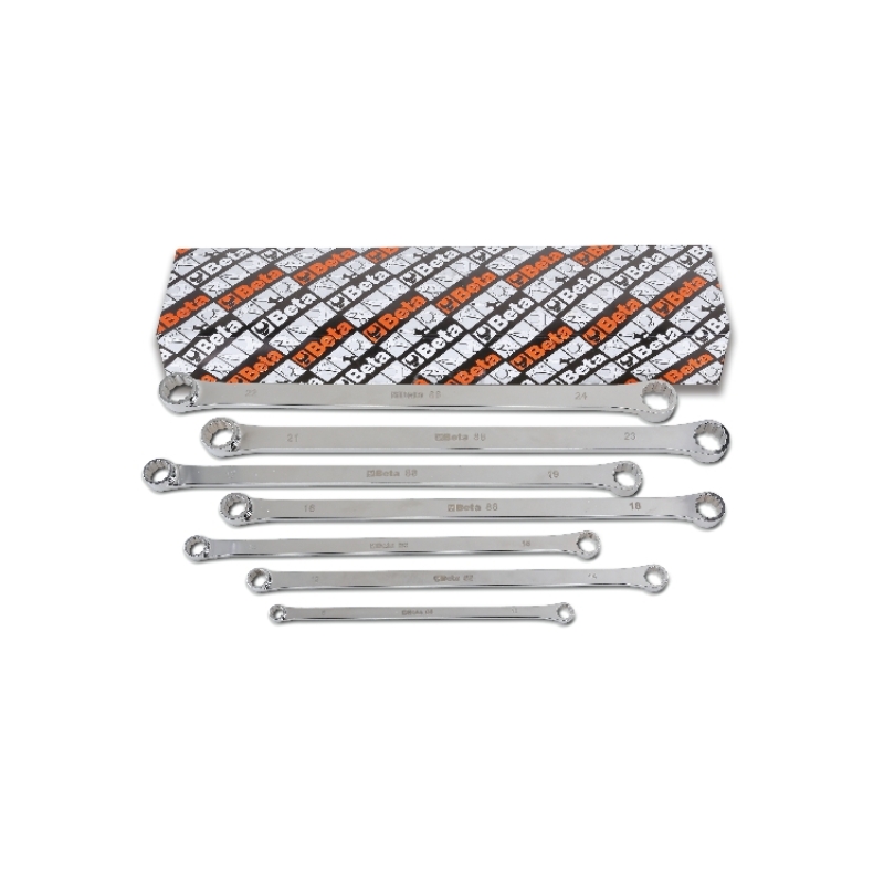 Beta 000880107 88/S7 7 pcs. set of flat Ring spanners, extra-long design