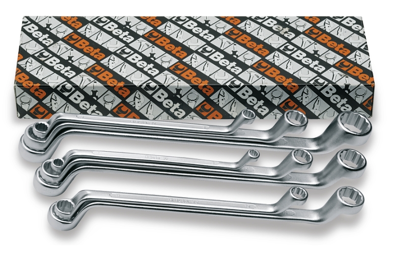 Beta 000900170 90/S13 13 pcs. set of Ring spanners, deep curved(art. 90)