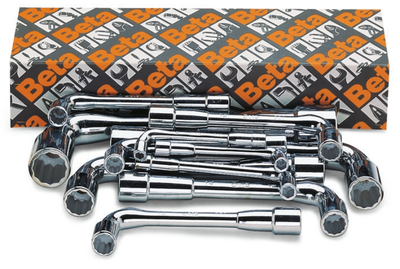 Beta 009370080 937/S11 11-piece set of bent pipe wrench, hexagonal and chromed (art. 937)