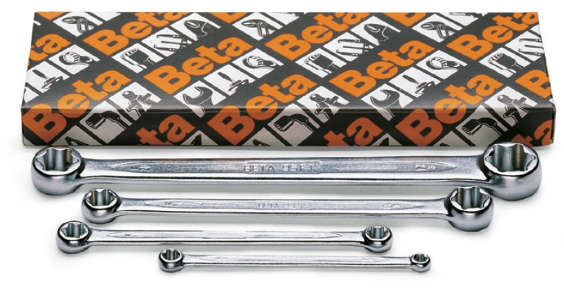 Beta 000950325 95FTX/S4 4 pcs. set of Double-end flat ring spanners for external Torx® bolts (art. 95FTX)