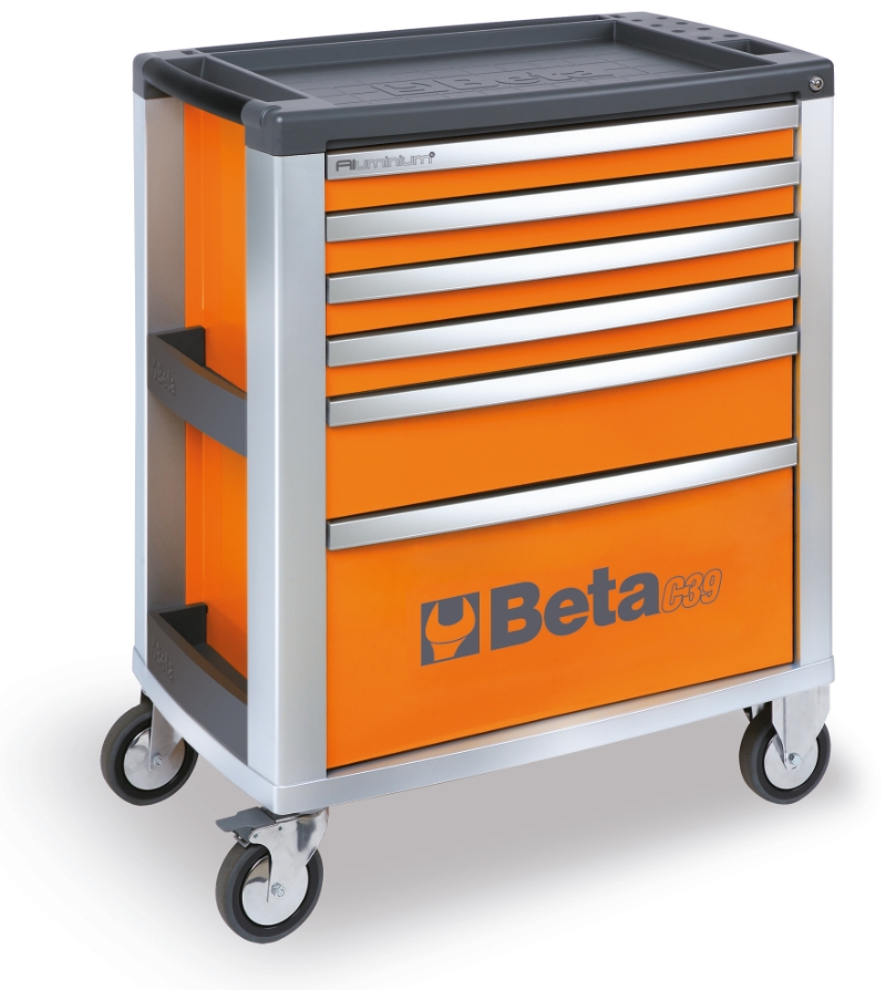 Beta 039000031 C39-6/O Tool trolley with six drawers