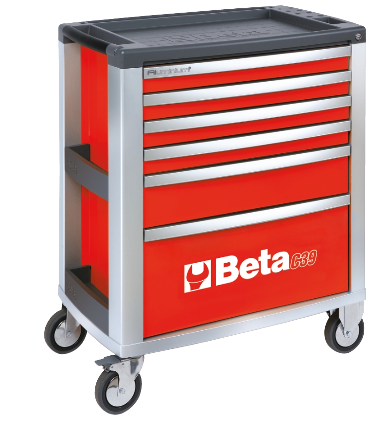 Beta 039000033 C39-6/R Tool trolley with six drawers