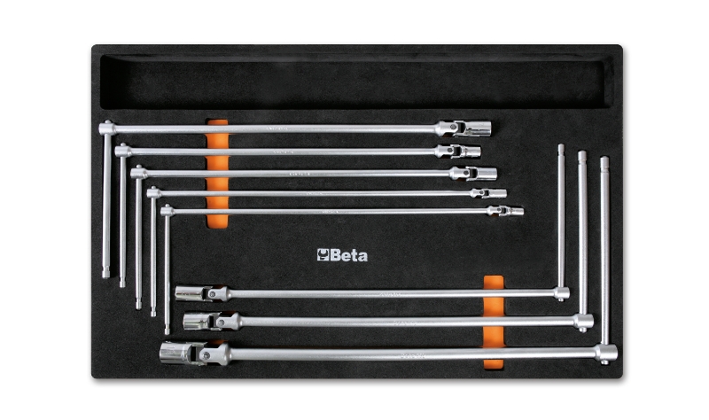 Beta 024500063 M63 Flexible moulded inserts with assortment of tools