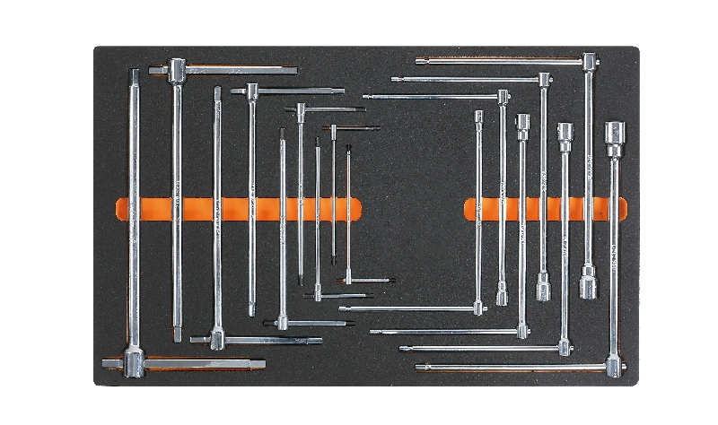 Beta 024500065 M65 Flexible moulded inserts with assortment of tools