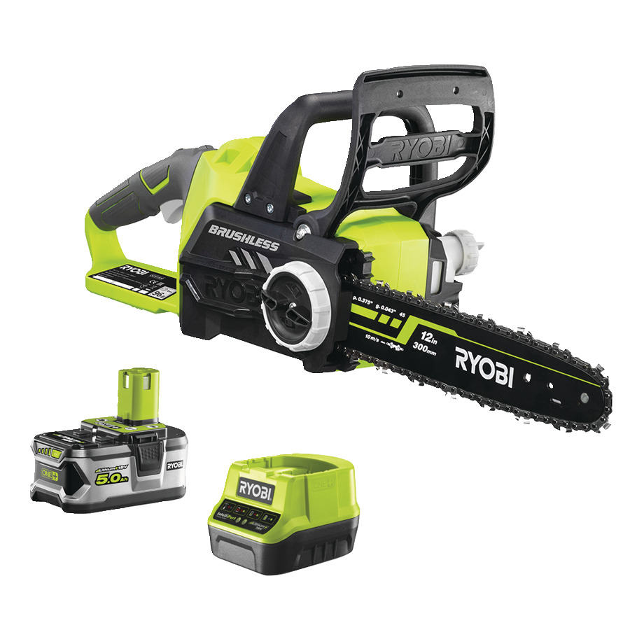 Ryobi 5133003830 RCS18X3050F Chainsaw 30 cm One 18 Volt 5.0 AH Li-ion