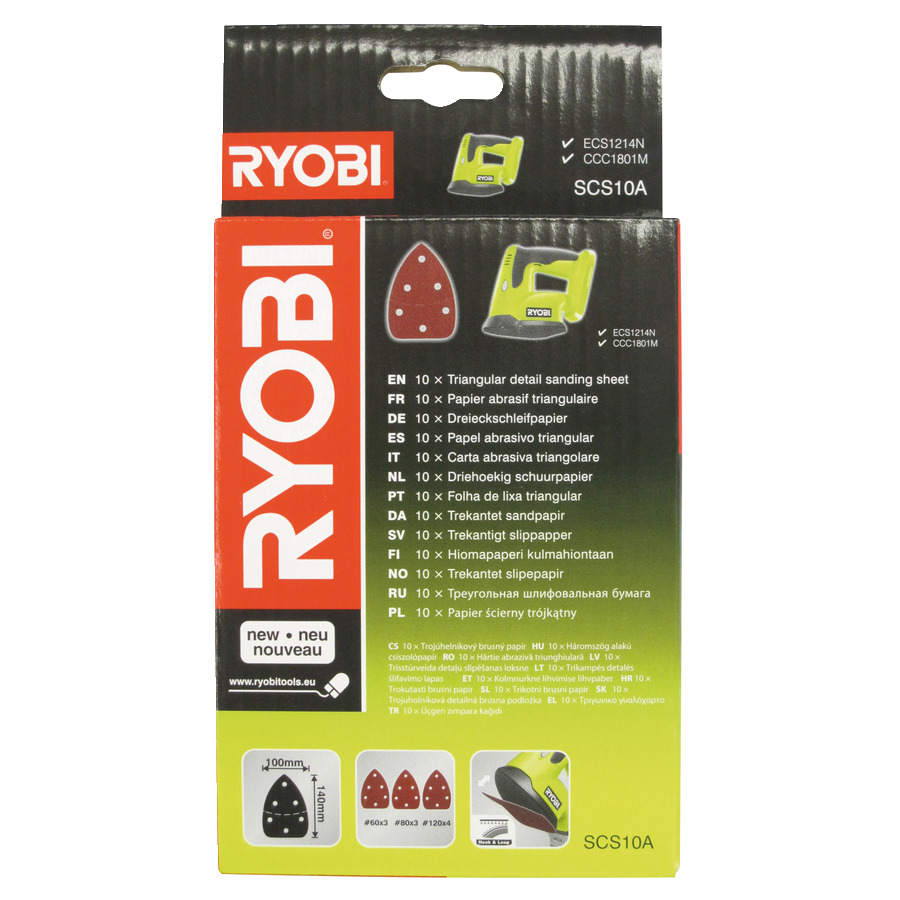 Ryobi Accessories 5132002675 SCS10A1 Sandpaper set 100x140 mm 10 pieces