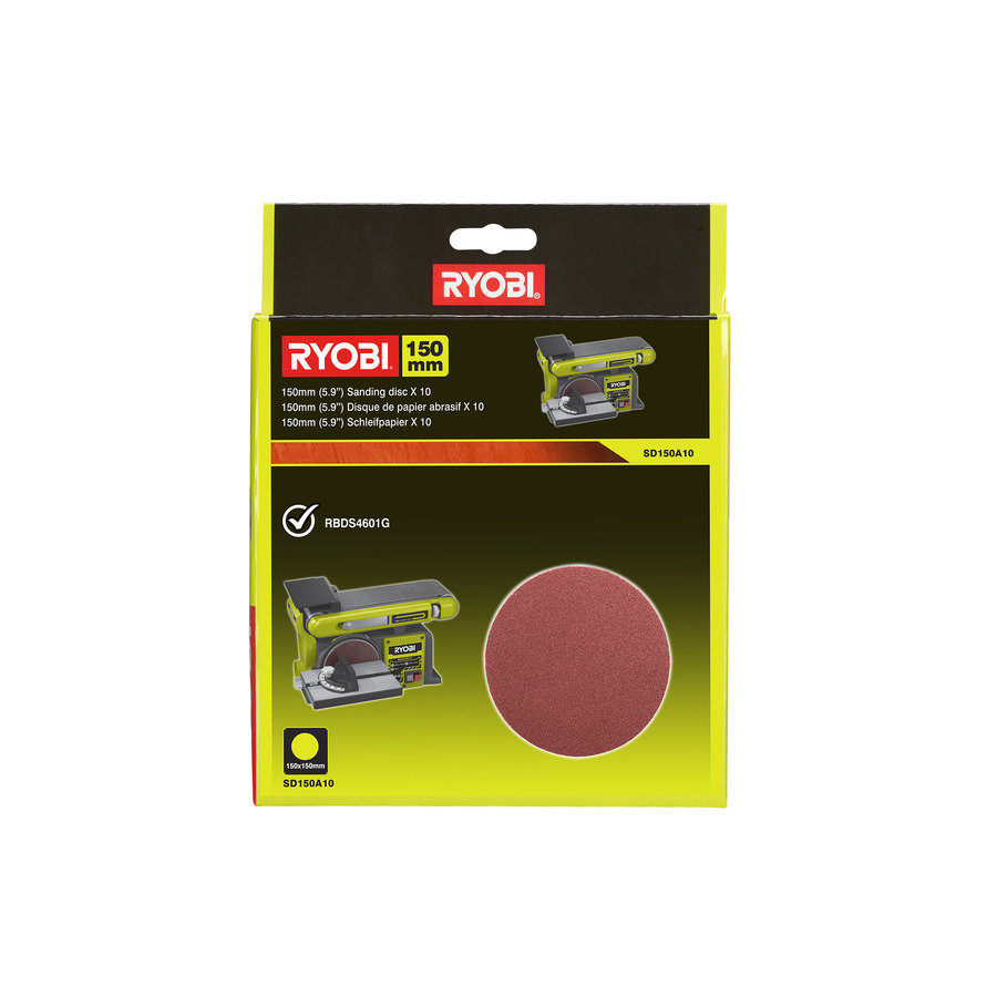 Ryobi Accessories 5132003685 SD150A10 Sanding disc 150 mm K80 10 pieces