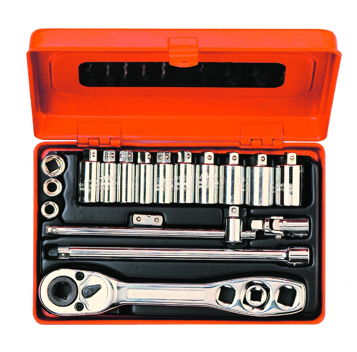 Bahco R6725MK Socket set 1/4" Metric 4-10 19-piece for refrigeration
