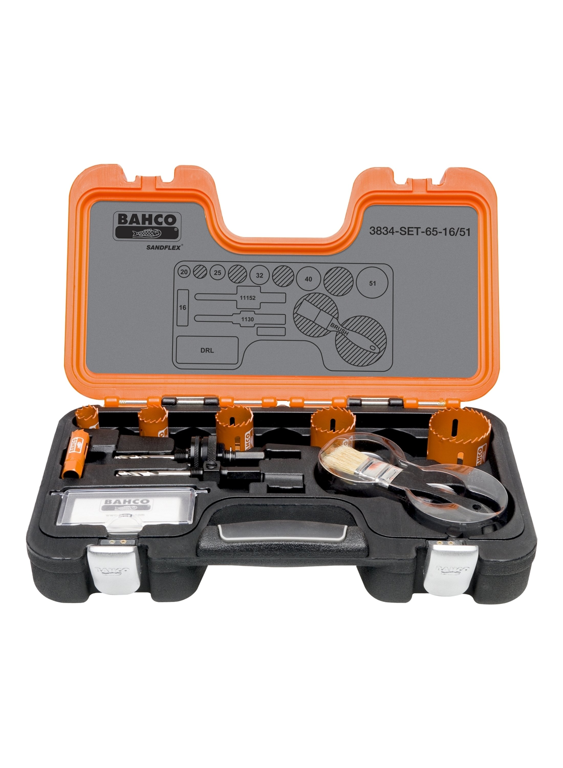 Bahco 3834-SET-65-16/51 Hole saw Set 16/20/25/32/40/51 mm