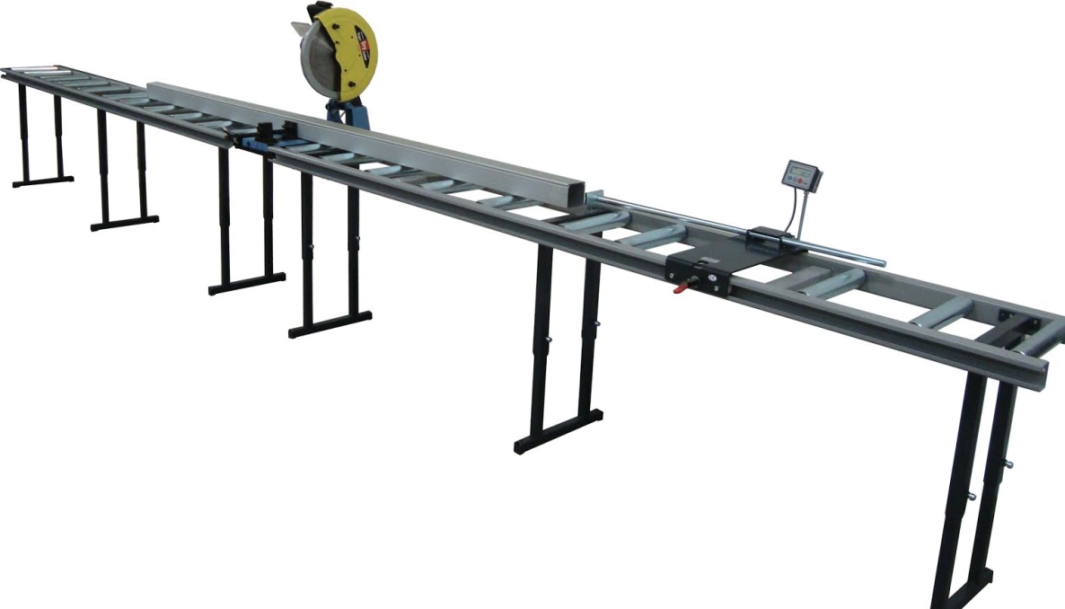 Jepson 609960A 9435 Dry Cutter metal mitre saw 355 mm roller conveyor 6 m with analogue scale