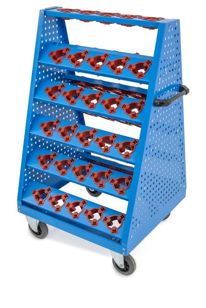 Huvema K2310 Workshop trolley with 55 CNC universal tool holders