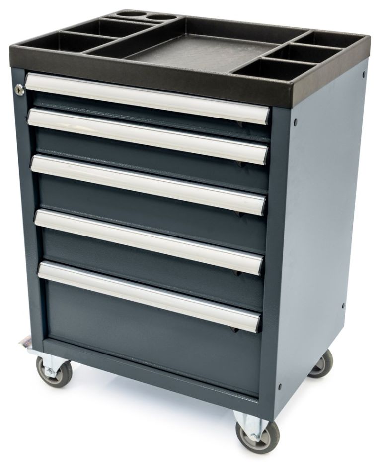Huvema K8075G Tool trolley with 5 drawers
