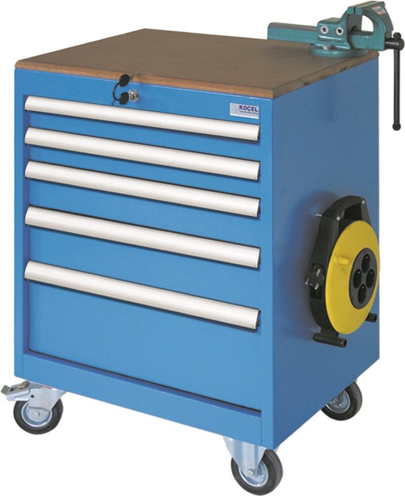 Huvema K8085 Tool trolley with 5 drawers