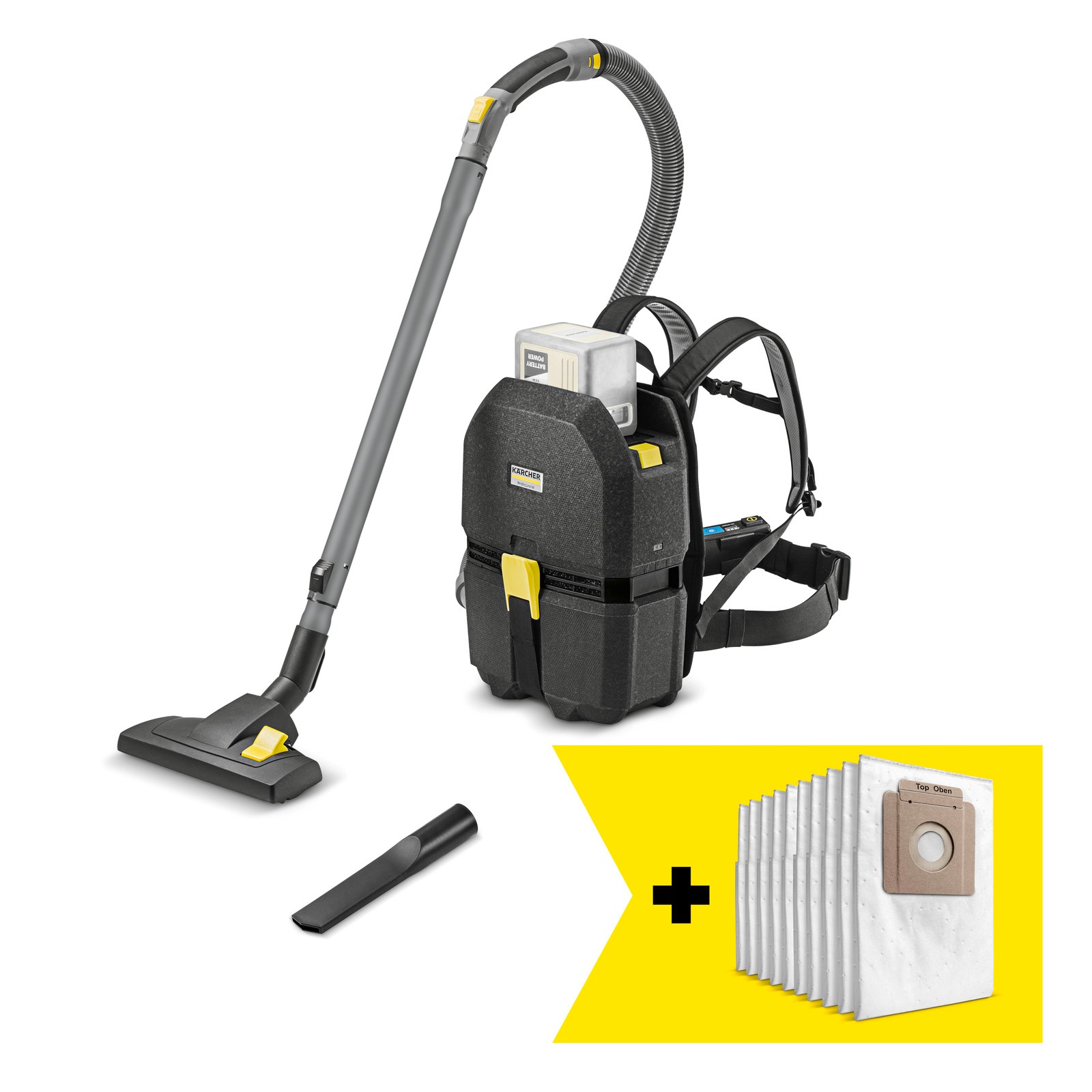 Kärcher Professional 1.394-309.0 BVL 3/1 Bp Go!Further Black cordless back vacuum 36V 35.4l/s excl. batteries and charger