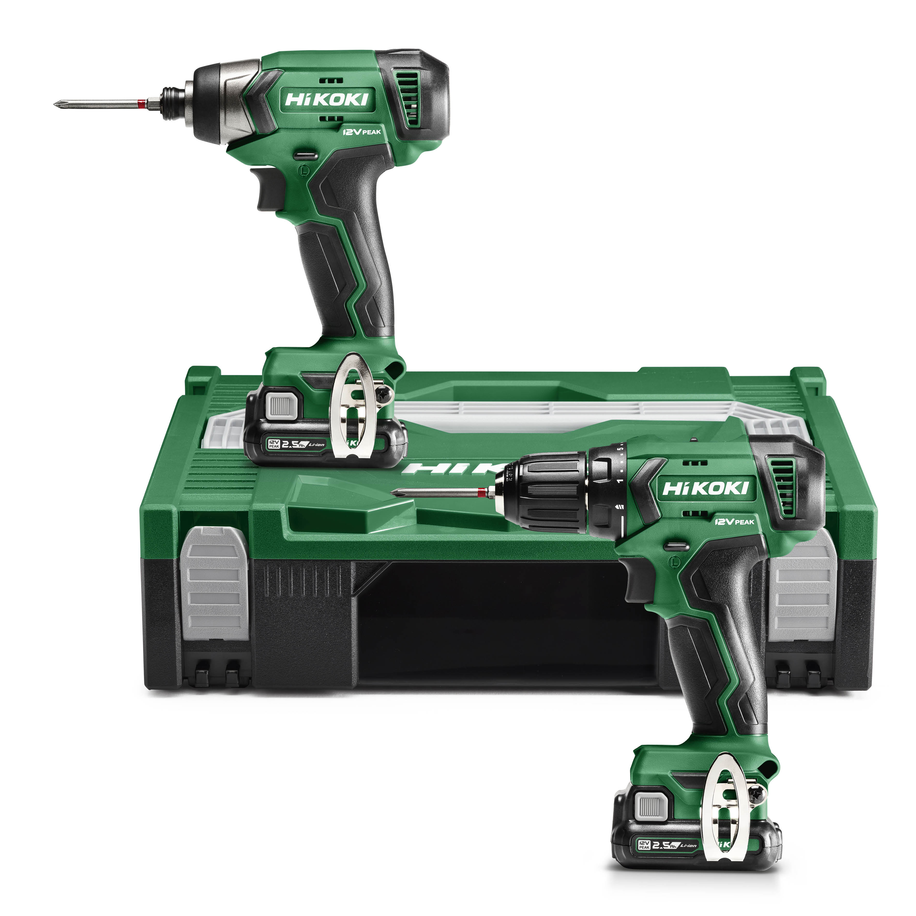 HiKOKI KC12DAWBZ Combo set - DV12DAW cordless impact drill + WH12DAW Impact screwdriver 12V 2.5Ah Li-Ion