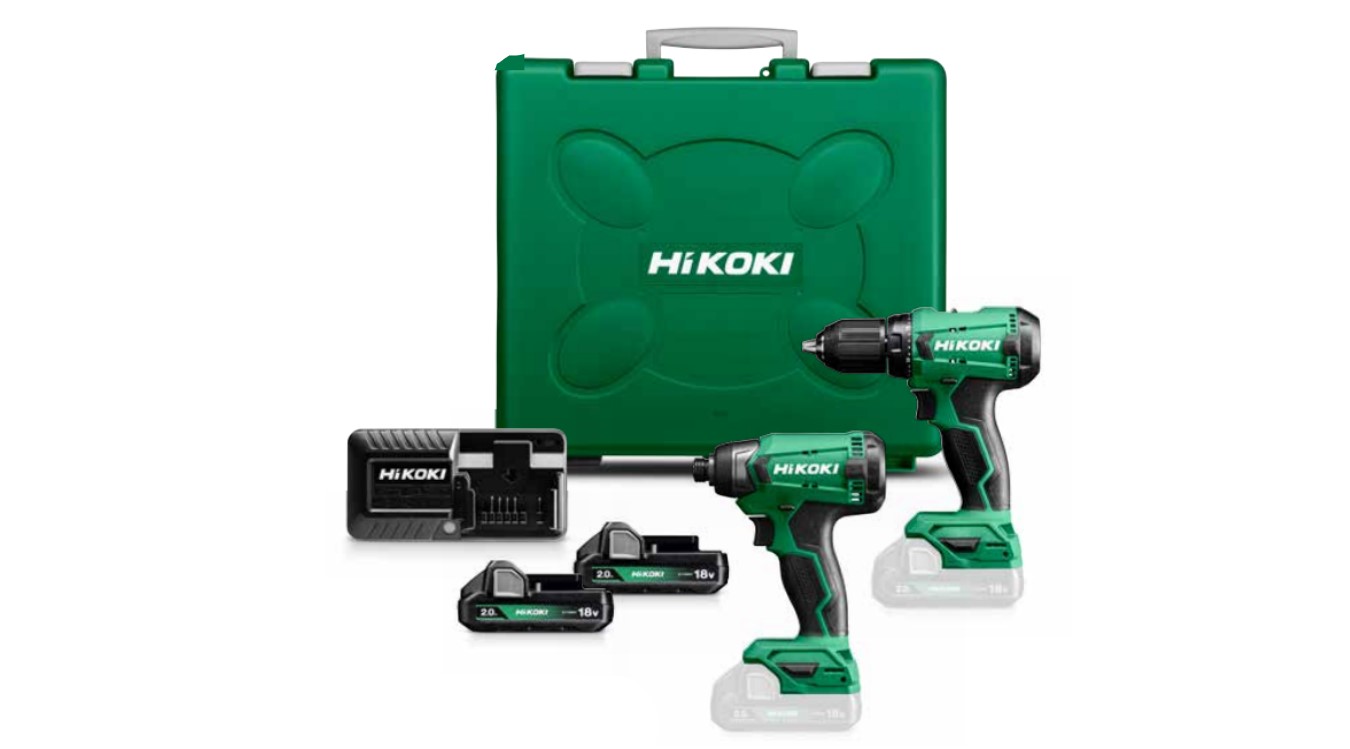 HiKOKI KC18DAWAZ Comboset - DS18DA cordless drill + WH18DA cordless impact screwdriver 18V 2.0ah Li-Ion
