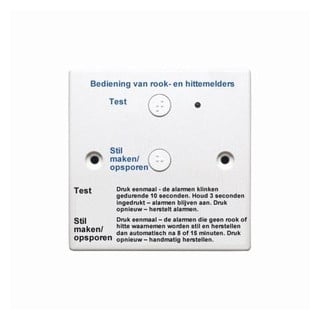 Kidde 809-152049 Remote control, wired, smoke and heat detectors, test and hush 230V