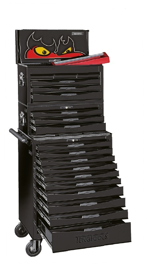 Teng Tools 122390125 MEGA MASTER Toolset TCMM1011NBK Tool Cart 1226-piece 'Black Edition