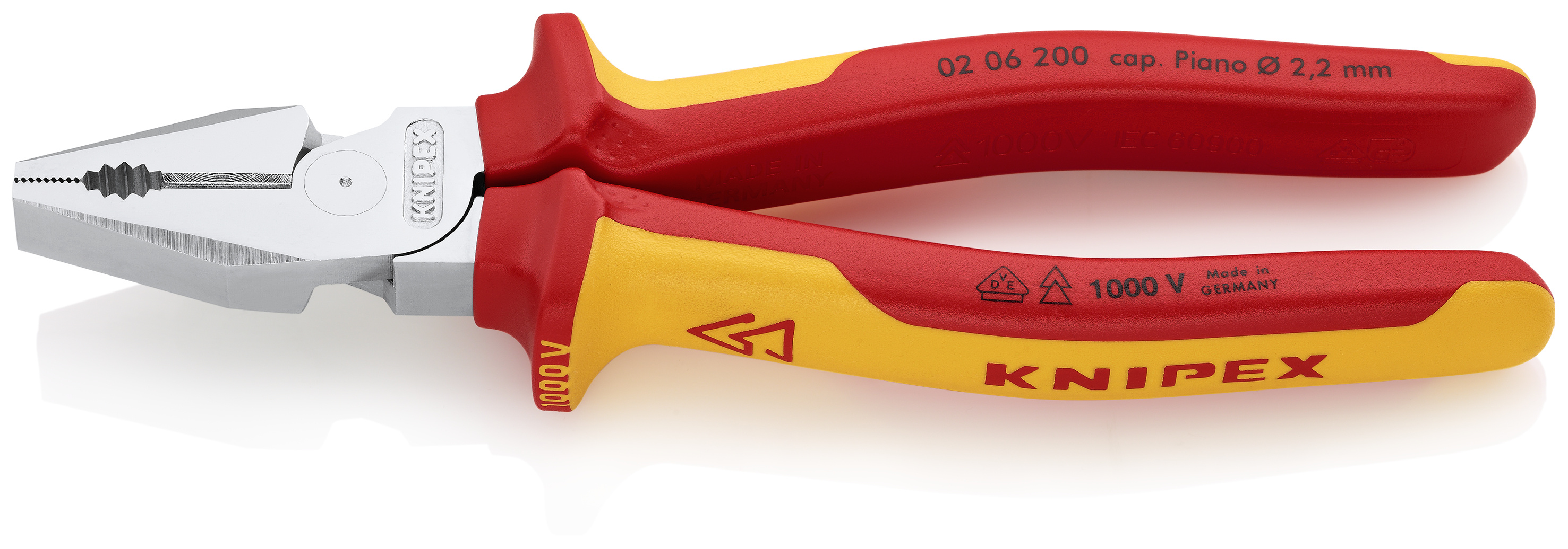 Knipex 02 06 200 0206200 Strong multipurpose pliers comfort 200 mm VDE