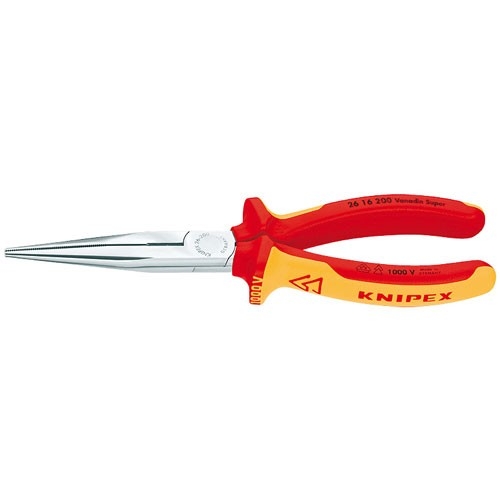 Knipex 26 16 200 2616200 Telephone plier straight + side cutter VDE 200 mm