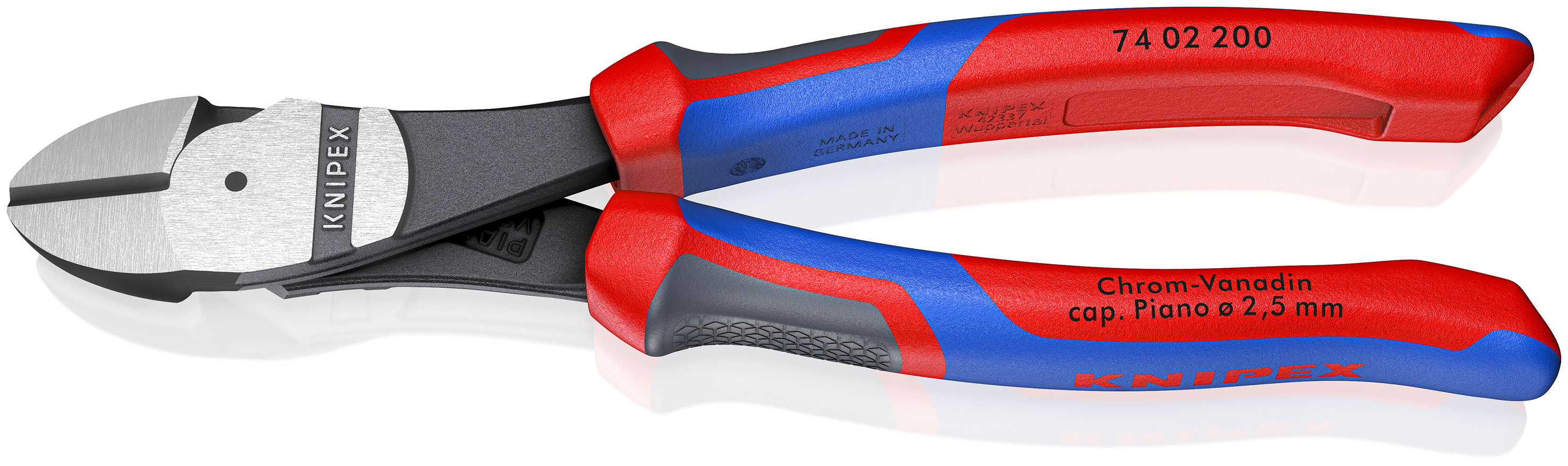 Knipex 74 02 200 7402200 Power diagonal cutter pliers gep./comfort 200 mm