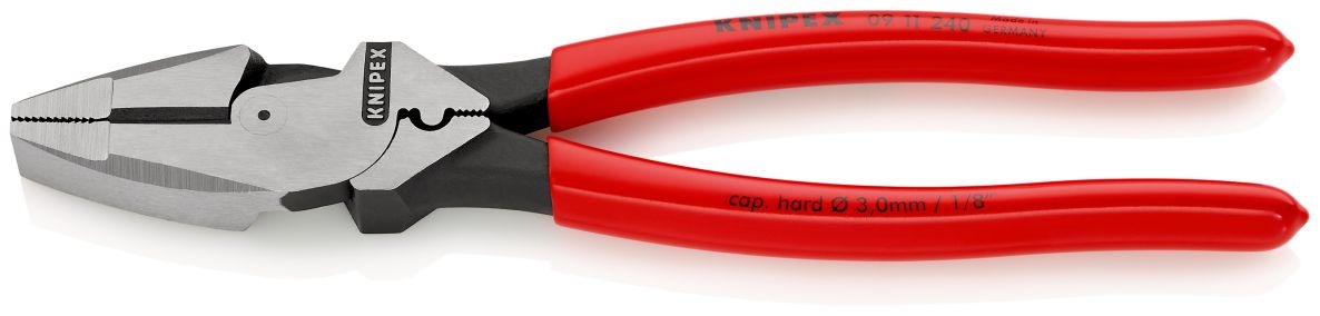 Knipex 09 11 240 Power Combination Pliers "Lineman''''s Pliers" 240 mm