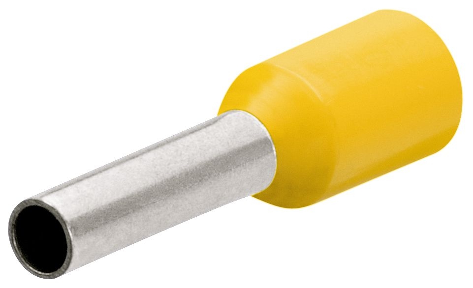 Knipex 97 99 356 Conductor end sleeves with plastic collar 100 pcs cable 6 mm2 (Yellow)