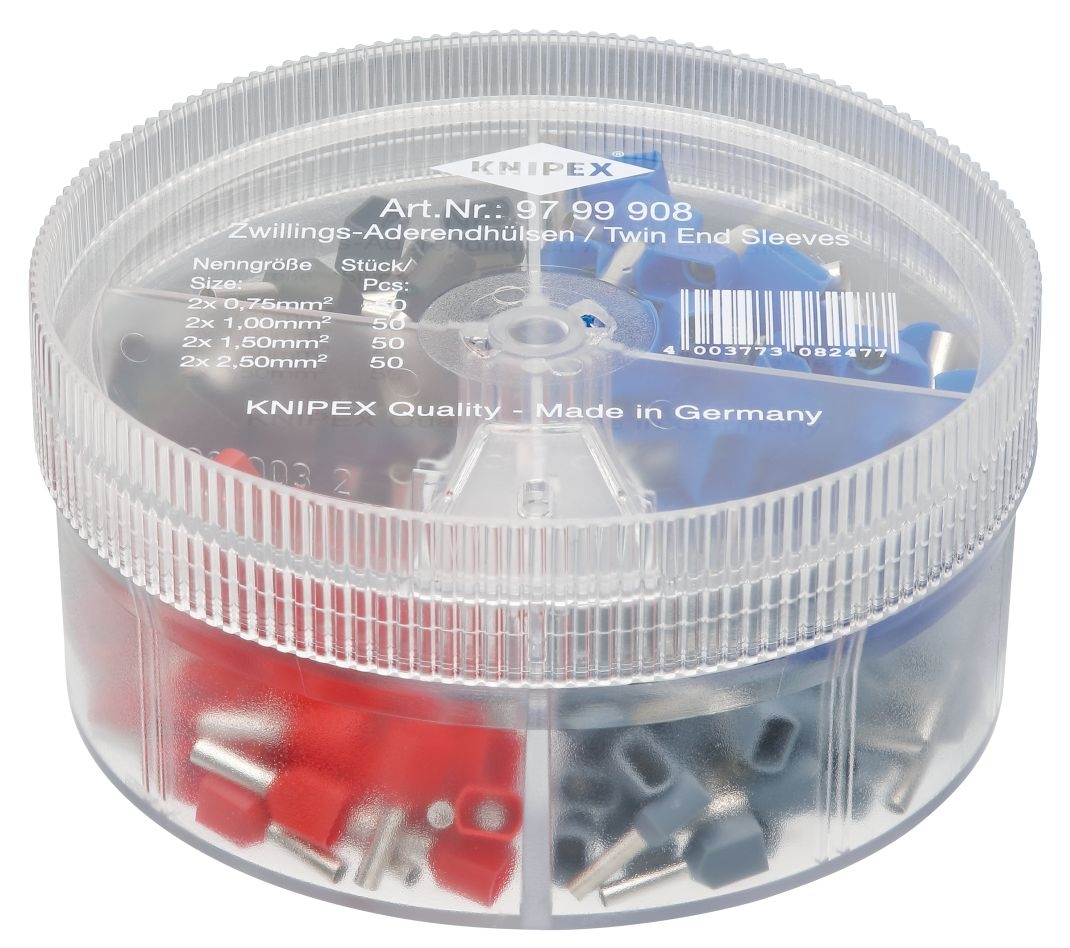 Knipex 97 99 908 Cable end ferrules assortment box