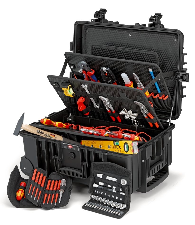 Knipex 00 21 37 Tool case filled "Robust45 Move" Electro 63-piece