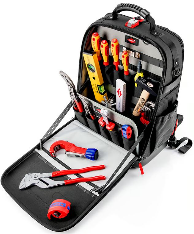 Knipex 00 21 50 S Modular X18 Sanitary Tool Backpack 17-piece