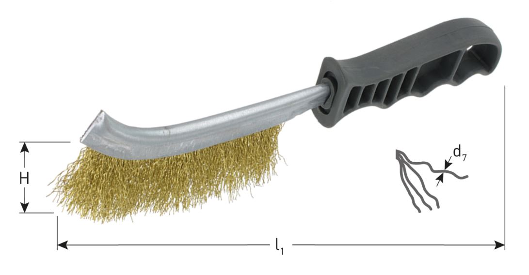 Rotec 798.0830 Hand brush 265 x 28 x 0,30 mm Brass wire