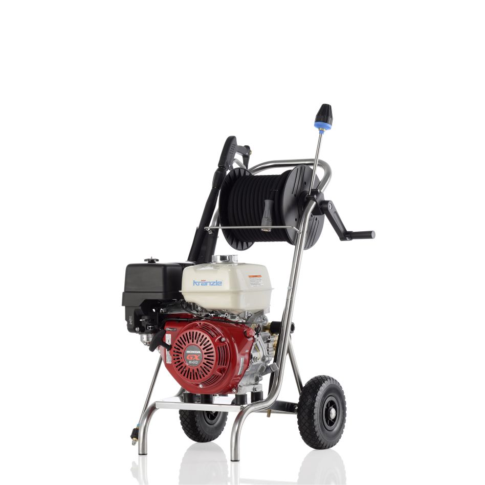 Kränzle 61806.9 Profi-jet B 20/200 Cold water High pressure cleaner stainless steel trolley with rewinder with speed control with TK plug nipple D12