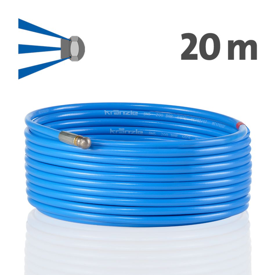 Kränzle Accessories 12550.2 Drain cleaner hose 20 mtr with sprinkler and quick connector D12