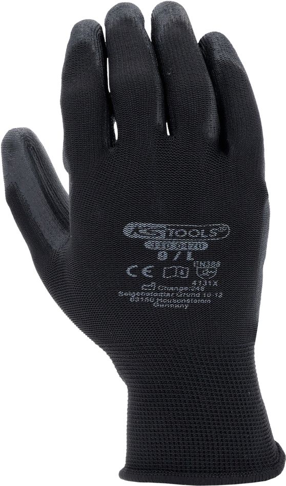 KS Tools 310.0470 PU-Flex work glove black size 9 - 12 pairs
