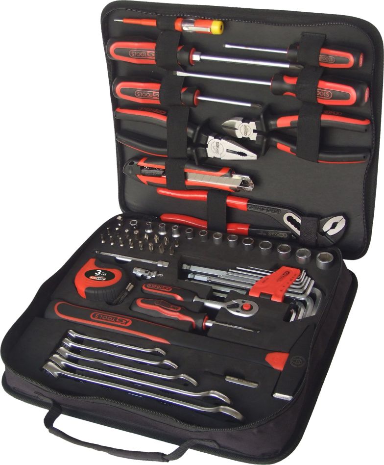KS Tools 917.0062 1/4" universal tool bag 62-piece