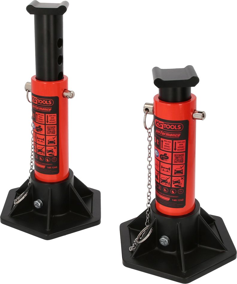 KS Tools 160.1240 Aluminum axle support, 3000 kg, as pair