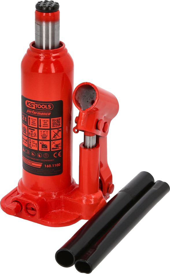 KS Tools 160.1100 performance Hydraulic pot jack, 2000 kg, lifting height: 168 - 316 mm