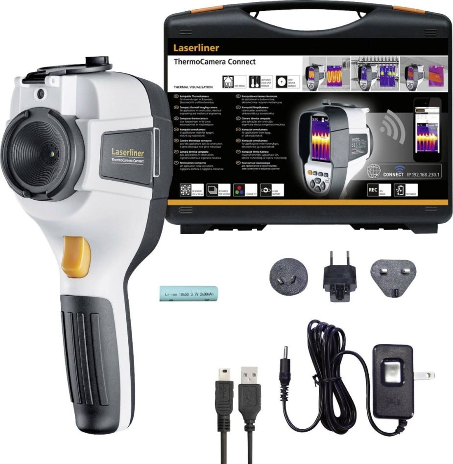Laserliner 082.086A ThermoCamera Connect compact thermal imaging camera + free Walther Pro HL17 headlamp