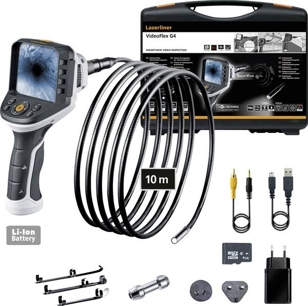 Laserliner 082.240A VideoFlex G4 Ultra Professional video inspection system + free of charge Walther Pro HL17 headlamp