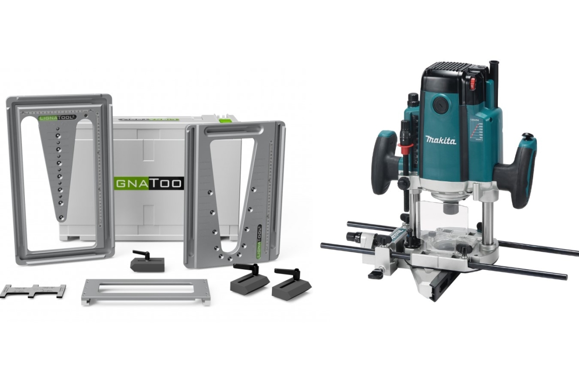 Lignatool LTA080STRP2303FC04 Dovetail milling jig set starter kit + Makita RP2303FC04 Router machine